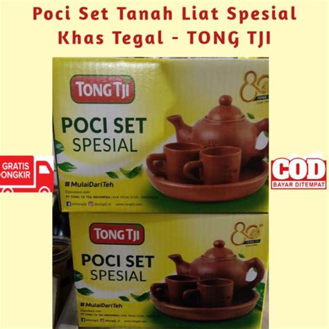 Jual Poci Set Tanah Liat Spesial Oleh Oleh Khas Tegal TONG TJI