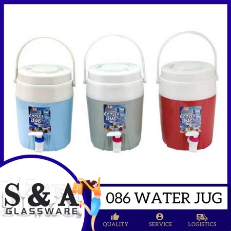 S A GLASSWARE 1PC 3L High Quality 086 Unibest Water Cooler Jug