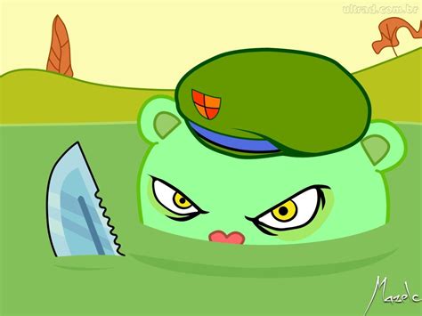 Green Character Drawing Happy Tree Friends Flippy Hd Wallpaper