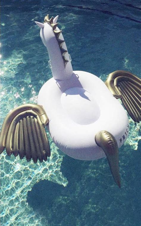 Jasonwell Giant Inflatable Pool Float Golden Swan Pegasus Pool