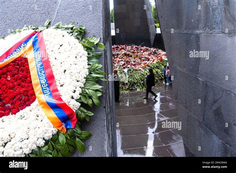 Tsitsernakaberd Armenian Genocide Memorial Complex Yerevan Stock Photo