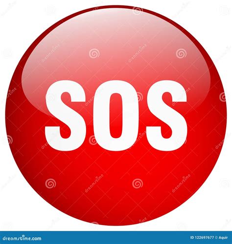 Кнопка SOS иллюстрация вектора. иллюстрации насчитывающей элемент ...