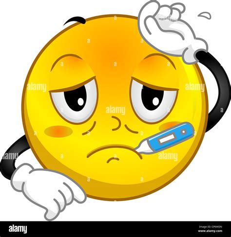 Illustration D Un Smiley Malade Photo Stock Alamy