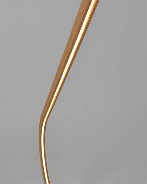 ARC, Curved Wooden LED Floor Lamp For Sale at 1stDibs