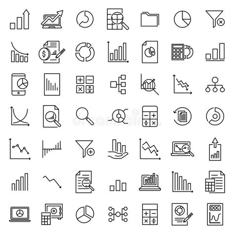 Premium Set Of Analytic Line Icons Stock Vector Illustration Of