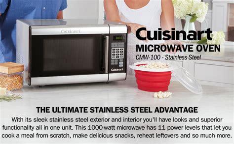 Cuisinart Cmw Cubic Foot Stainless Steel Microwave Oven Brushed