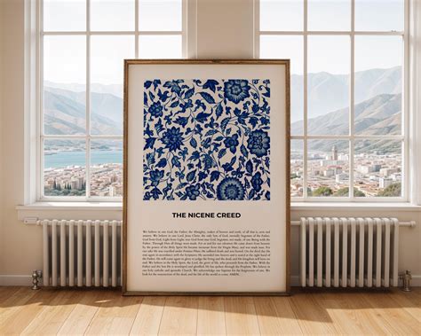 nicene creed art print religious typography christian home decor