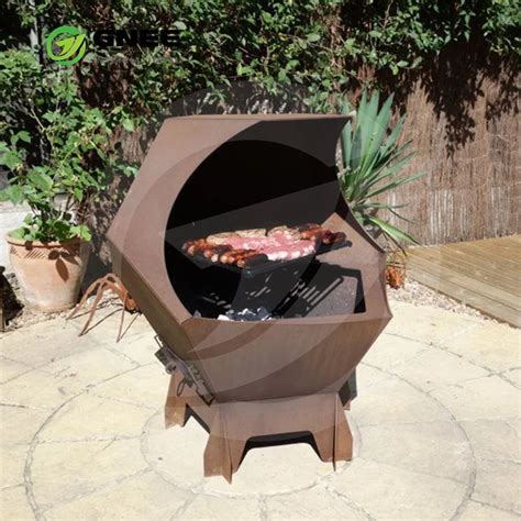 High Quality Corten Steel Outdoor Grill Corten Barbecue Grill Outdoor