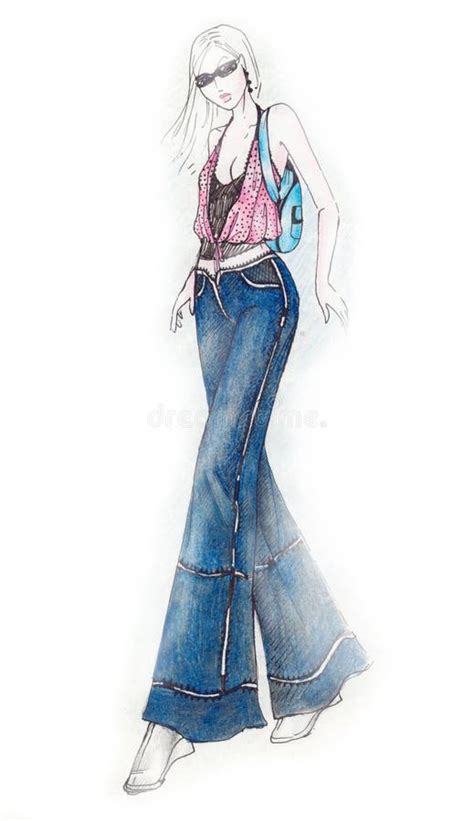 Gipsy Style Fashion Illustration Stock Illustration Illustration Of