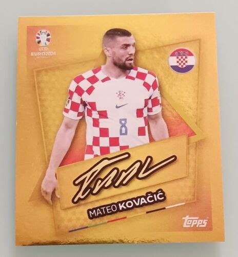 MATEO KOVACIC CRO SP Signature Firma Figurine TOPPS UEFA EURO 2024