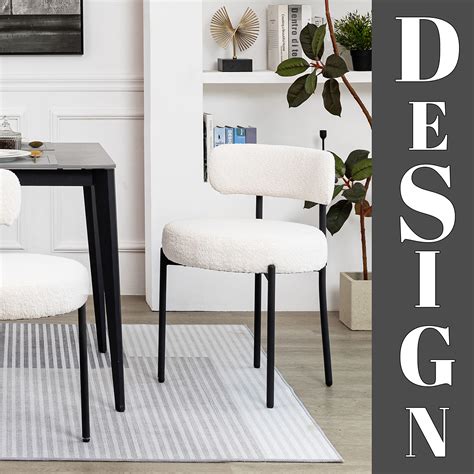 Dyhome White Dining Chairs Set Of Mid Century Modern Dining Chairs