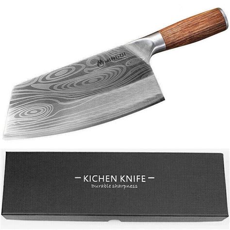 Kepeak 8 Inch Kitchen Knives Laser Damascus Pattern Chef Knife Sharp