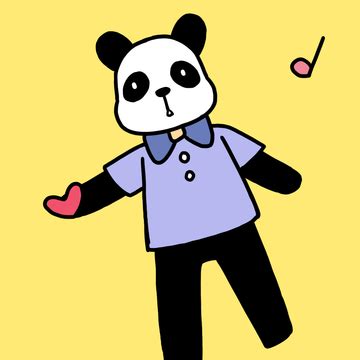 Pareja Avatar Panda Niño Azul Lindo Dibujos Animados Wechat Avatar