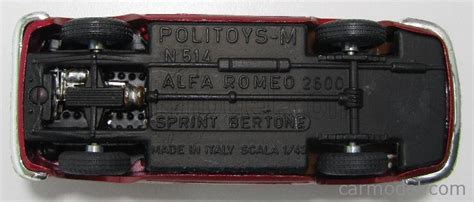 POLITOYS POLISTIL POLMS514 Scale 1 43 ALFA ROMEO 2600 SPRINT BERTONE