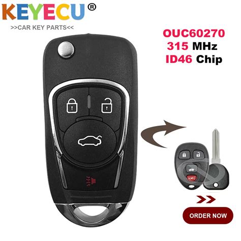 Keyecu Atualizado Flip Remoto Car Key Para Chevrolet Silverado Equinox