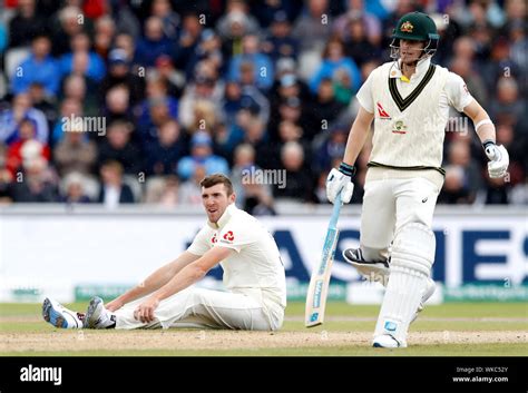 England S Craig Overton Left Reacts On The Ground During Day One Of