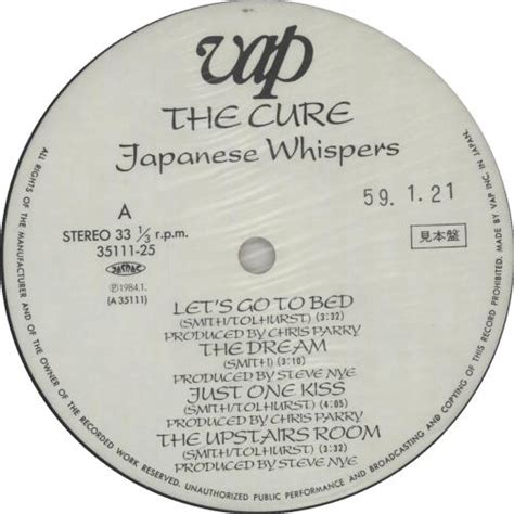 The Cure Japanese Whispers Japanese Promo Vinyl LP Album LP Record