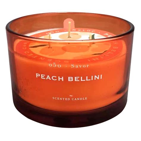 3 Wick Peach Bellini Scented Candle 16oz At Home