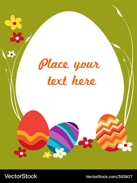 Easter Card Template Royalty Free Vector Image