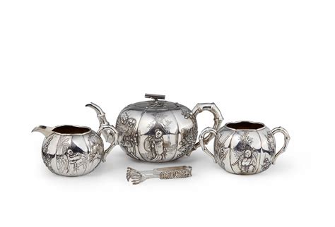 A Silver Tea Set Shanghai Around 1900 Lot 1192