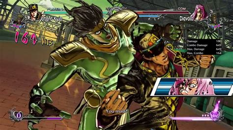 Jojo Asbr Jotaro Kujo 650 Damage Combo Youtube