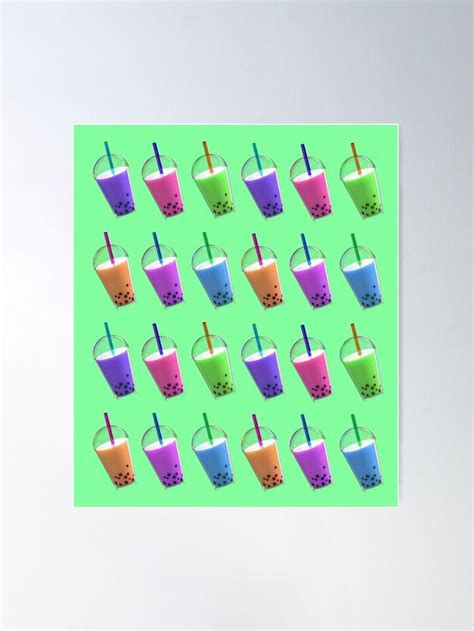 Bubble Teas Poster By Aaron Kinzer Bubble Tea Bubbles Tea Design