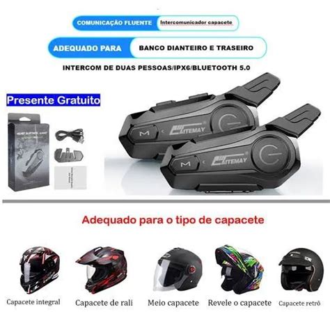 Intercomunicador Para Capacete De Moto Bluetooth Motos Vila Maria