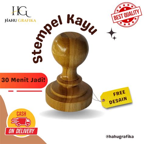 Jual Stempel Kayu I Keperluan Kantor I Free Desain And Custom Shopee