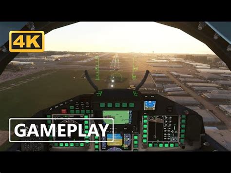 Microsoft Flight Simulator Low Altitude Full Jet Flight Landing