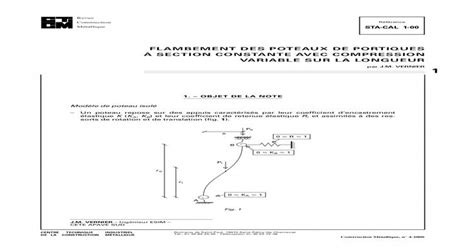 Flambement Des Poteaux De Portiques Pdf Document Portique