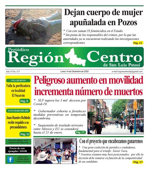 Noticias San Luis Potosi By Peri Dico Region Centro De San Luis Issuu