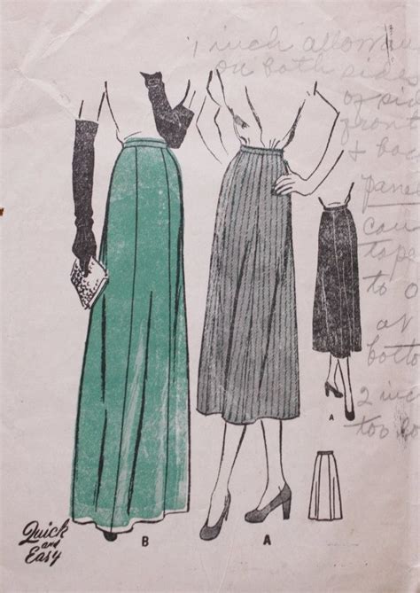 Butterick 4358 1940s Six Gore Skirt Sewing Pattern Day Wear Etsy