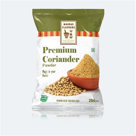 Madras Flavor Premium Coriander Powder Packaging Type Packet