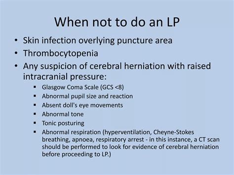 Cerebrospinal Fluid Csf And Interpreting Lumbar Puncture Ppt