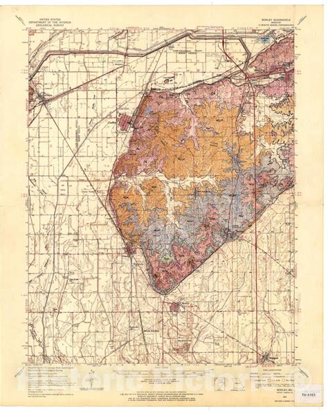 Map : Geologic map of part of the Morley 15' quadrangle, Missouri, 1942