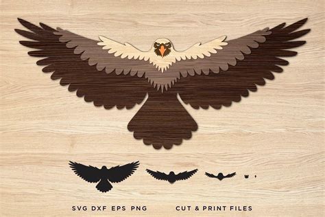 Eagle Laser Cut Files Eagle Multilayer Illustration Par Dooart