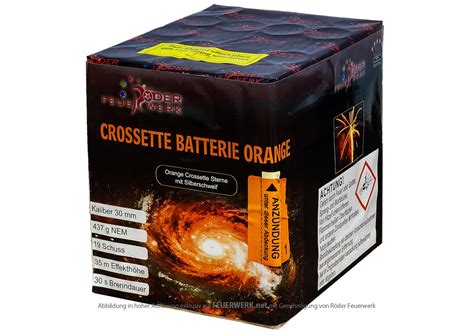 FEUERWERK net Datenbank Röder Feuerwerk Crossette Batterie Orange