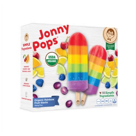 Jonny Pops® Organic Rainbow Fruit Stack Popsicles 8 Pk 185 Fl Oz Kroger