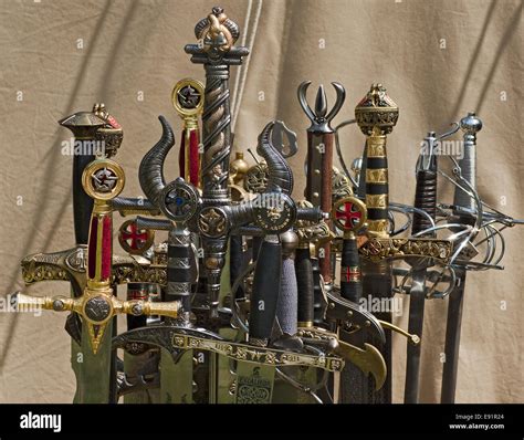 Huge amount of swords from the middle ages Stock Photo - Alamy