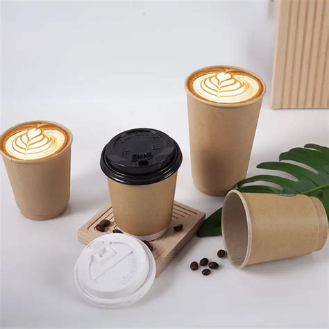 Custom Logo Round Hard Layer Biodegradable Disposable Coffee Paper Cups