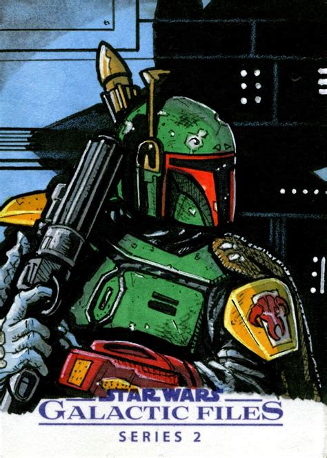 Drawn Under Star Wars Galactic Files Series 2 Sketchcard Boba Fett