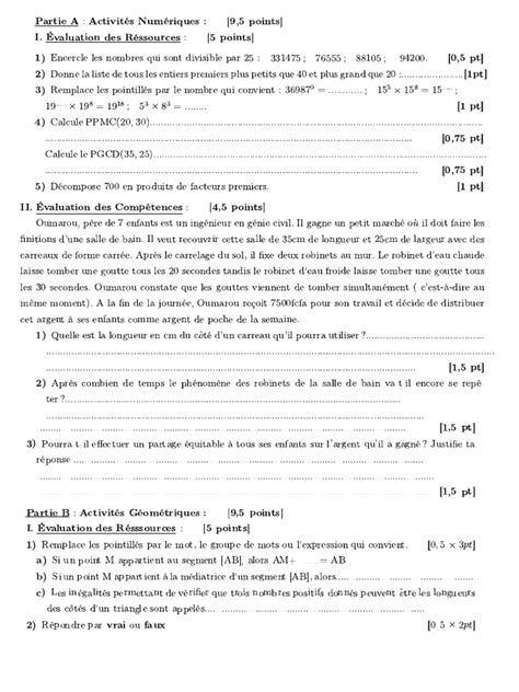 fiches de maths gratuites pour la 5ème - Observer