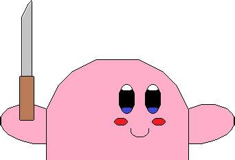 Kirby with a knife (2023) by SuperMarioFan65 on DeviantArt