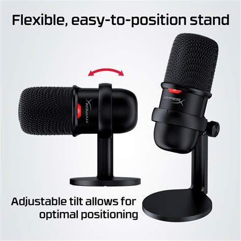 Hyperx Solocast Usb Microphone Flexible Adjustable Stand Tap To Mute