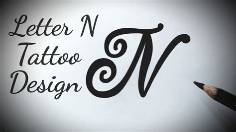 Fancy Letter N Tattoo Designs