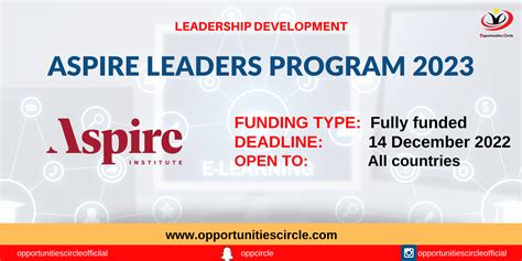 Aspire Leaders Program 2023 Fully Funded Leadership Program