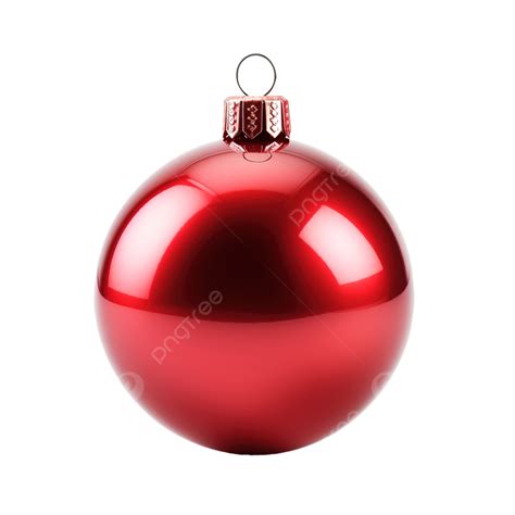 Bola De Natal Vermelha Met Lica Png Natal Bola Decora O Png Imagem