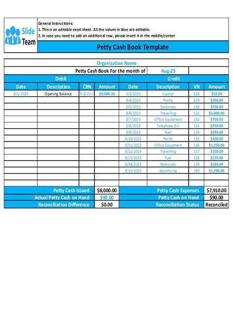 Cash Book Excel Spreadsheets Excel Spreadsheet Worksheet Xlcsv Xl Bundle Ppt Sample