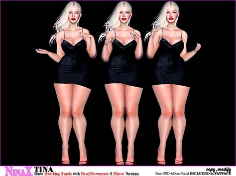 Second Life Marketplace Ninax Tina Breathing Stands Only Fatpack