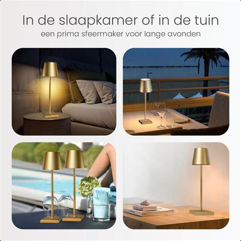 Goliving Tafellamp Oplaadbaar Draadloos En Dimbaar Moderne Touch